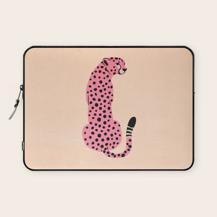 The Stare: Peach Cheetah Edition Laptop Sleeve Gallery Image 1