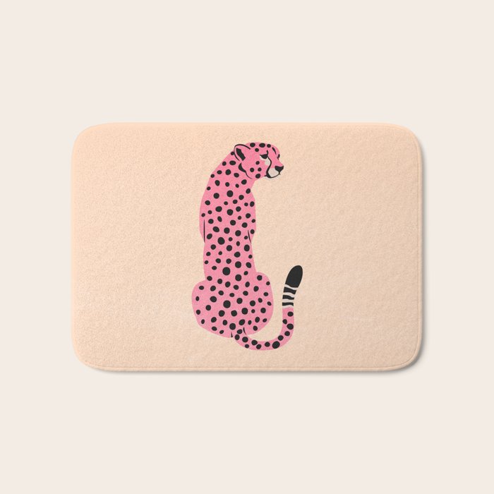 The Stare: Peach Cheetah Edition Bath Mat Gallery Image 1
