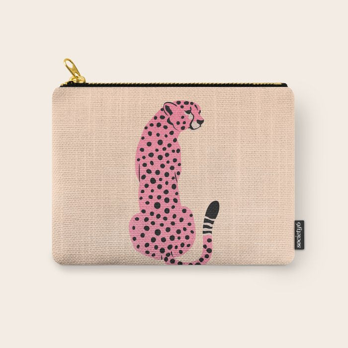 The Stare: Peach Cheetah Edition Carry All Pouch Gallery Image 1