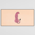 The Stare: Peach Cheetah Edition Desk Mat Gallery Image 3