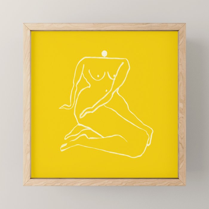 SUNNY WOMAN Mini Art Print Gallery Image 1