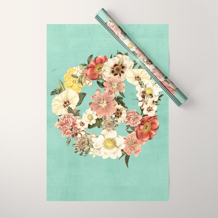 Botanica Peace sign Wrapping Paper Gallery Image 1