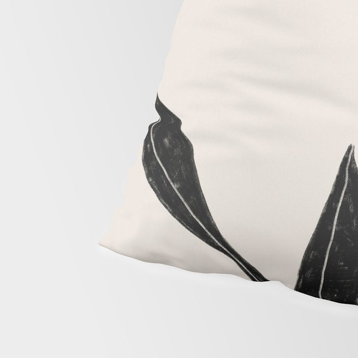 Black & White Plants / Snake Plant Pillow Sham Gallery Image 4