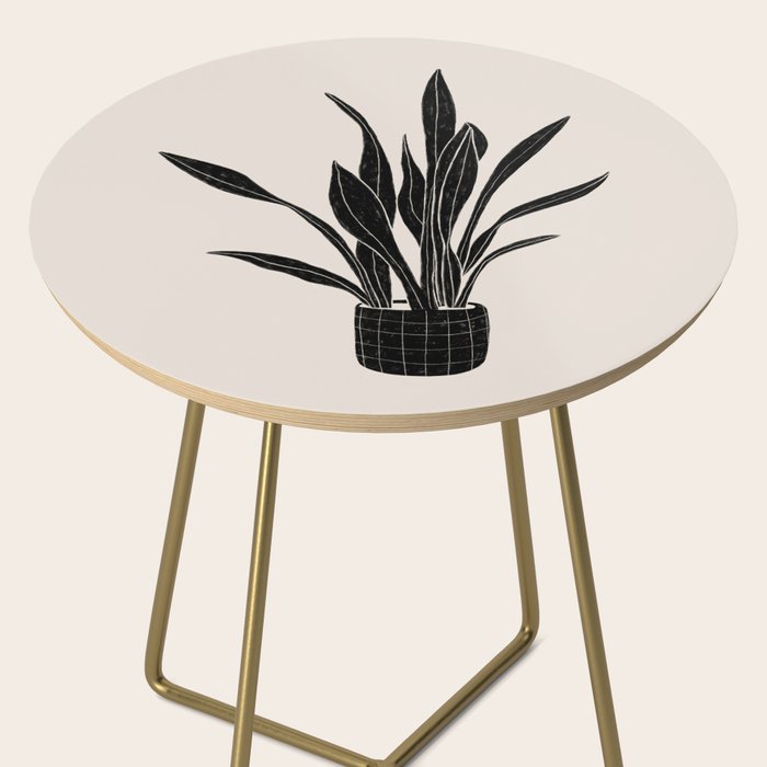 Black & White Plants / Snake Plant Side Table Gallery Image 2