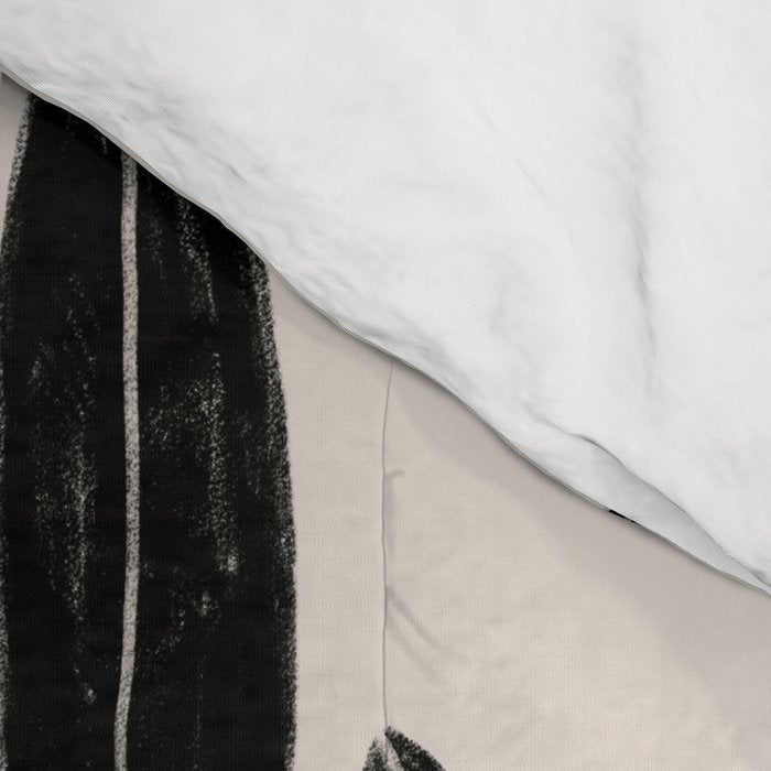 Black & White Plants / Snake Plant Comforter Gallery Image 4