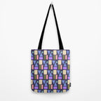Mid-century Geometric Color Fun - Dark Blue Tote Bag Gallery Image 2