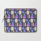Mid-century Geometric Color Fun - Dark Blue Laptop Sleeve Gallery Image 1