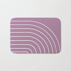 Minimal Arch XXXI Lilac Purple Modern Geometric Lines Bath Mat Gallery Image 1