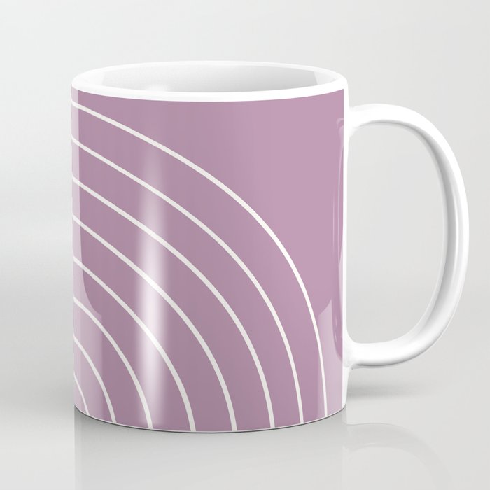Minimal Arch XXXI Lilac Purple Modern Geometric Lines Coffee Mug Gallery Image 1