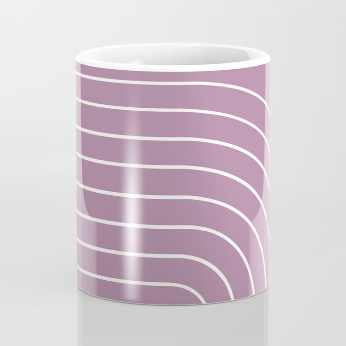 Minimal Arch XXXI Lilac Purple Modern Geometric Lines Coffee Mug Gallery Image 4