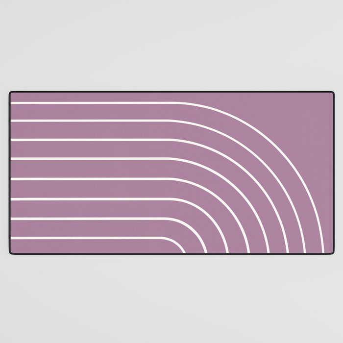 Minimal Arch XXXI Lilac Purple Modern Geometric Lines Desk Mat Gallery Image 3
