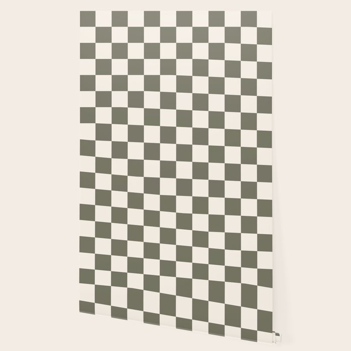 Checkerboard - Olive Green Wallpaper Gallery Image 2