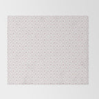 Rustic scallop floral block print - soft blush baby pink pattern Throw Blanket Gallery Image 2