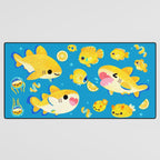 Lemon shark and friends  Desk Mat Gallery Image 3