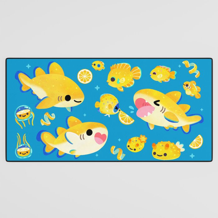Lemon shark and friends  Desk Mat Gallery Image 3
