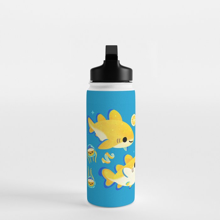 Lemon shark and friends  Water Bottle Gallery Image 3