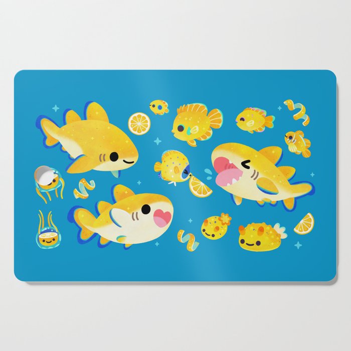 Lemon shark and friends  Cutting Board Gallery Image 1