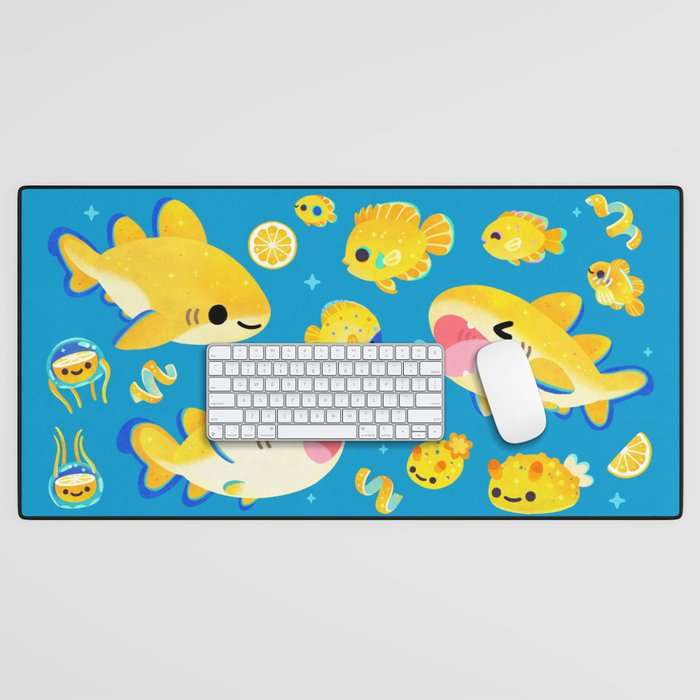 Lemon shark and friends  Desk Mat Gallery Image 1