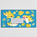 Lemon shark and friends  Desk Mat Gallery Image 1