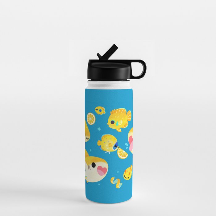 Lemon shark and friends  Water Bottle Gallery Image 1