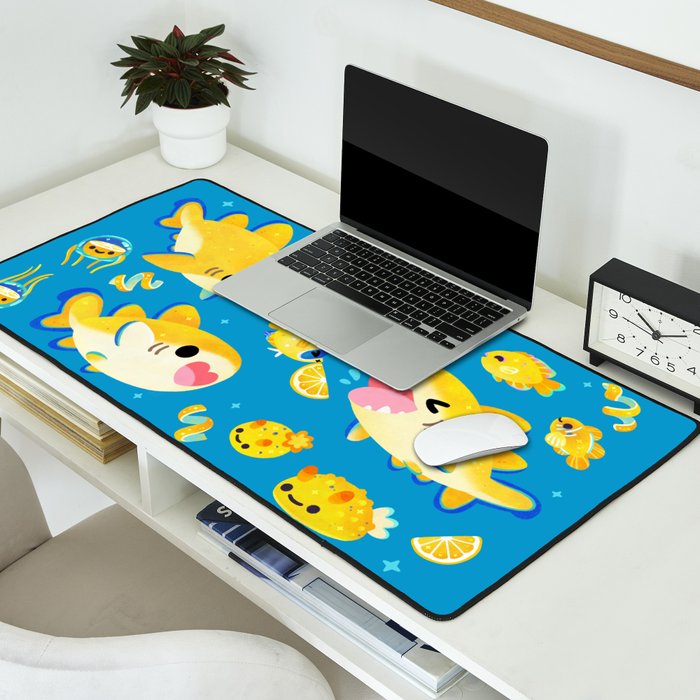 Lemon shark and friends  Desk Mat Gallery Image 2