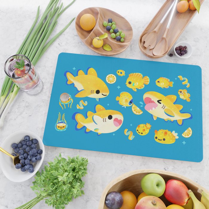 Lemon shark and friends  Cutting Board Gallery Image 2