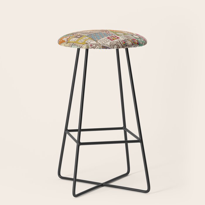 vintage gingerbread town Stool Gallery Image 1