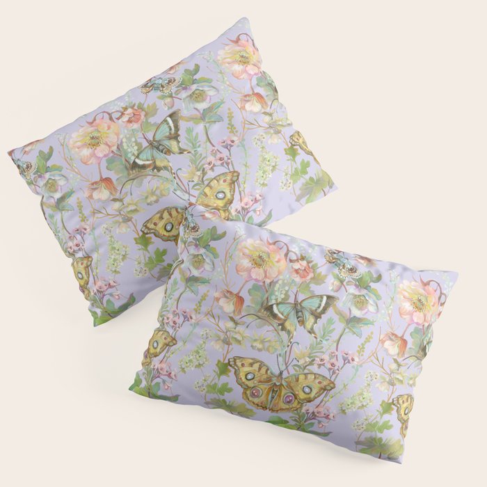 Butterfly Purple Garden Pillow Sham Gallery Image 1