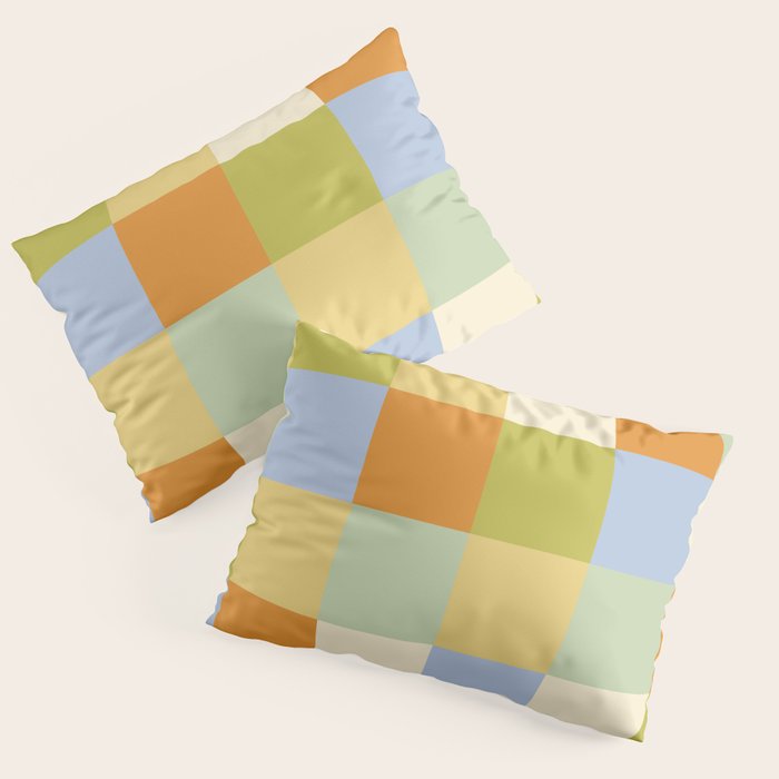 Bold Retro Checks Pattern - Large XXXVI Pillow Sham Gallery Image 3