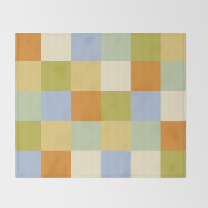 Bold Retro Checks Pattern - Large XXXVI Throw Blanket Gallery Image 2