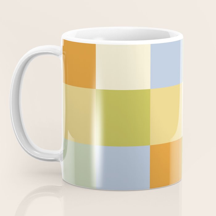 Bold Retro Checks Pattern - Large XXXVI Coffee Mug Gallery Image 3