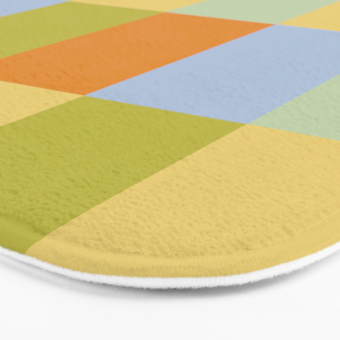 Bold Retro Checks Pattern - Large XXXVI Bath Mat Gallery Image 3