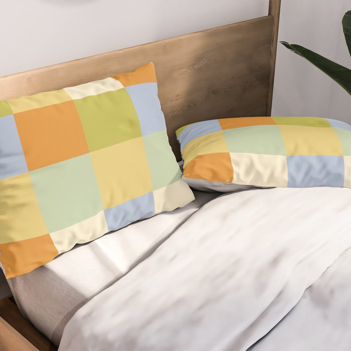 Bold Retro Checks Pattern - Large XXXVI Pillow Sham Gallery Image 2