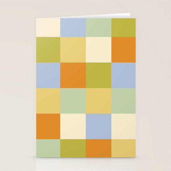 Bold Retro Checks Pattern - Large XXXVI Stationery Card Gallery Image 2