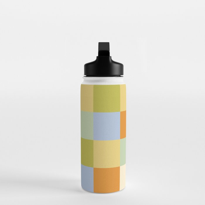 Bold Retro Checks Pattern - Large XXXVI Water Bottle Gallery Image 3