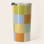 Bold Retro Checks Pattern - Large XXXVI Travel Mug Gallery Image 3