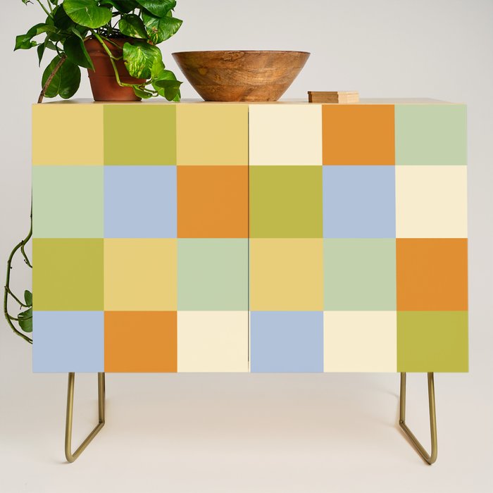 Bold Retro Checks Pattern - Large XXXVI Credenza Gallery Image 1