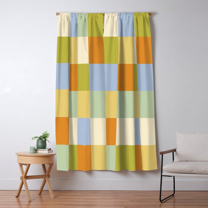 Bold Retro Checks Pattern - Large XXXVI Window Curtain Gallery Image 5