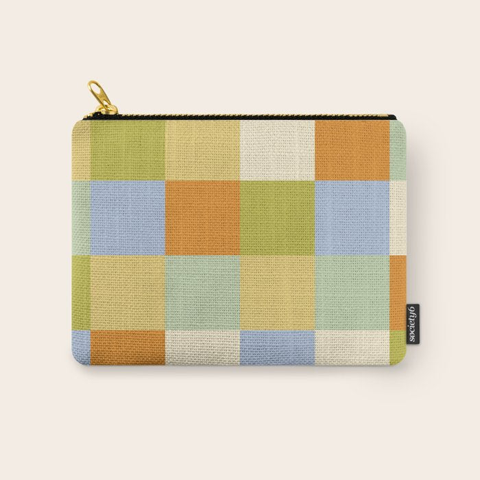 Bold Retro Checks Pattern - Large XXXVI Carry All Pouch Gallery Image 1