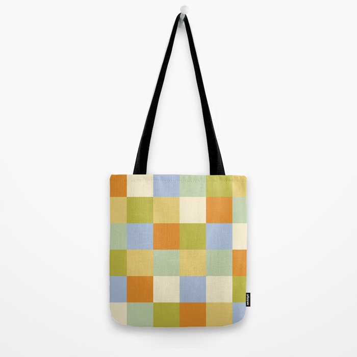 Bold Retro Checks Pattern - Large XXXVI Tote Bag Gallery Image 2