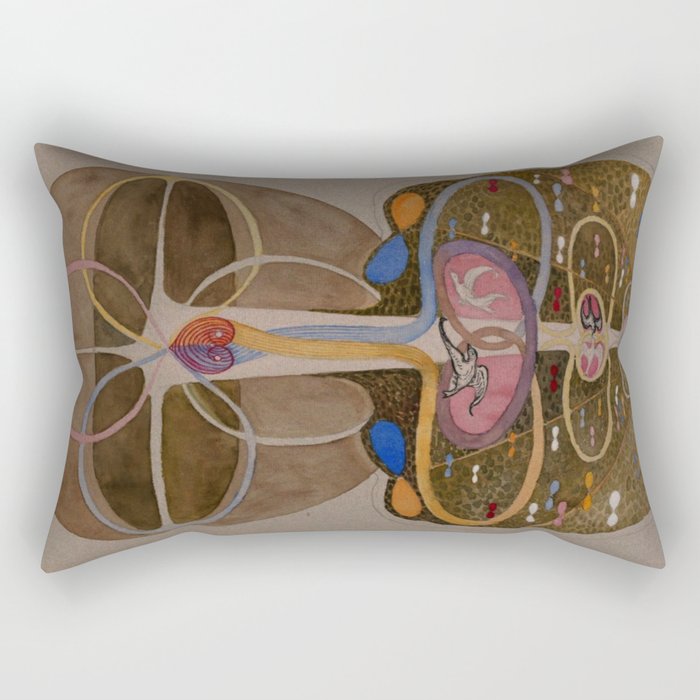 Hilma af Klint The Tree Of Knowledge No . 1 ,B ( 1913) Rectangular Pillow Gallery Image 1
