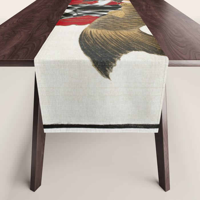 Man And Fish Japanese Woodblock Print Table Runner Gallery Image 1