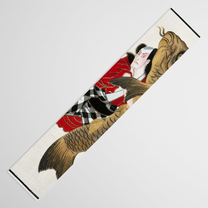 Man And Fish Japanese Woodblock Print Table Runner Gallery Image 3