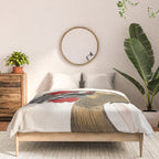 Man And Fish Japanese Woodblock Print Comforter Gallery Image 3