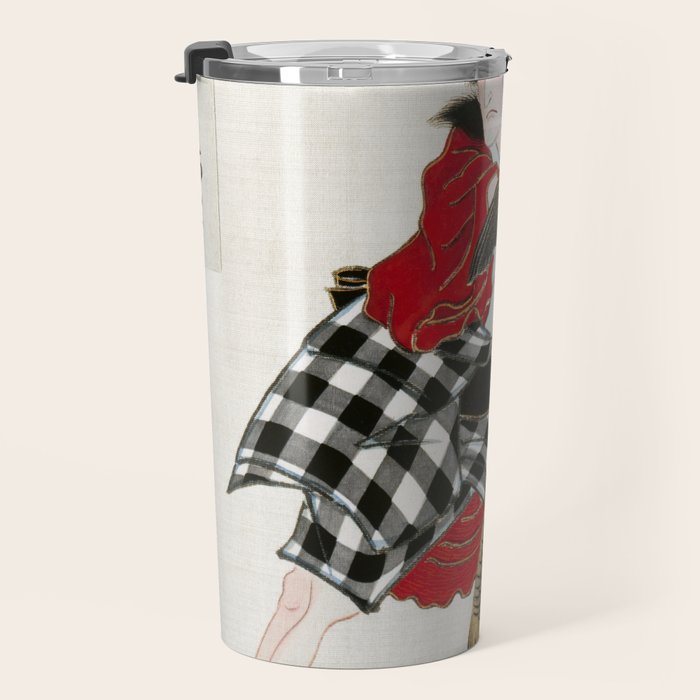 Man And Fish Japanese Woodblock Print Travel Mug Gallery Image 3