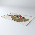 Man And Fish Japanese Woodblock Print Rug Gallery Image 3