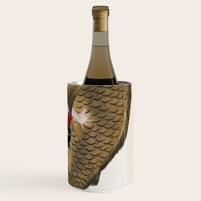Man And Fish Japanese Woodblock Print Wine Chiller Gallery Image 3