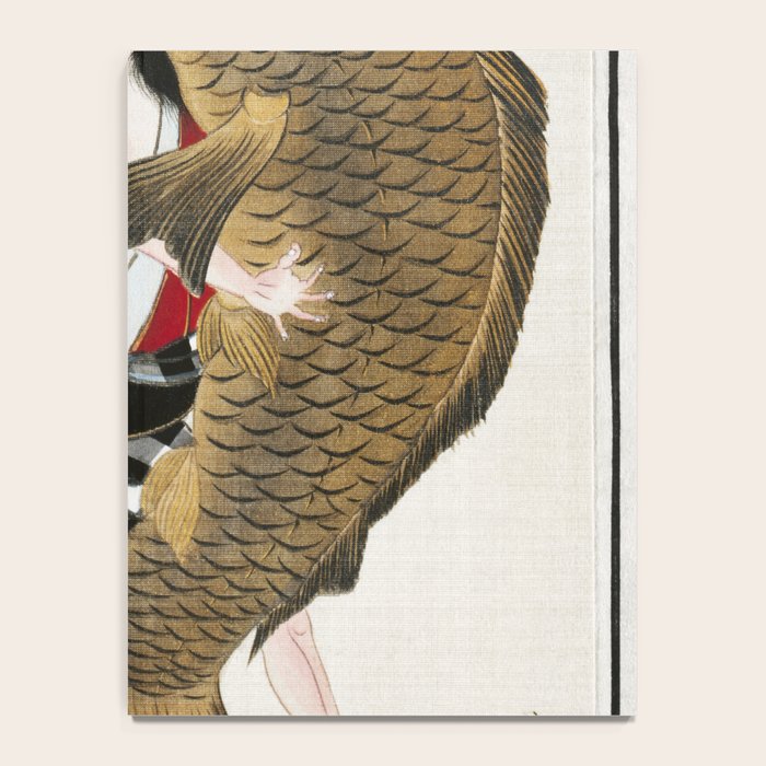 Man And Fish Japanese Woodblock Print Notebook Gallery Image 4