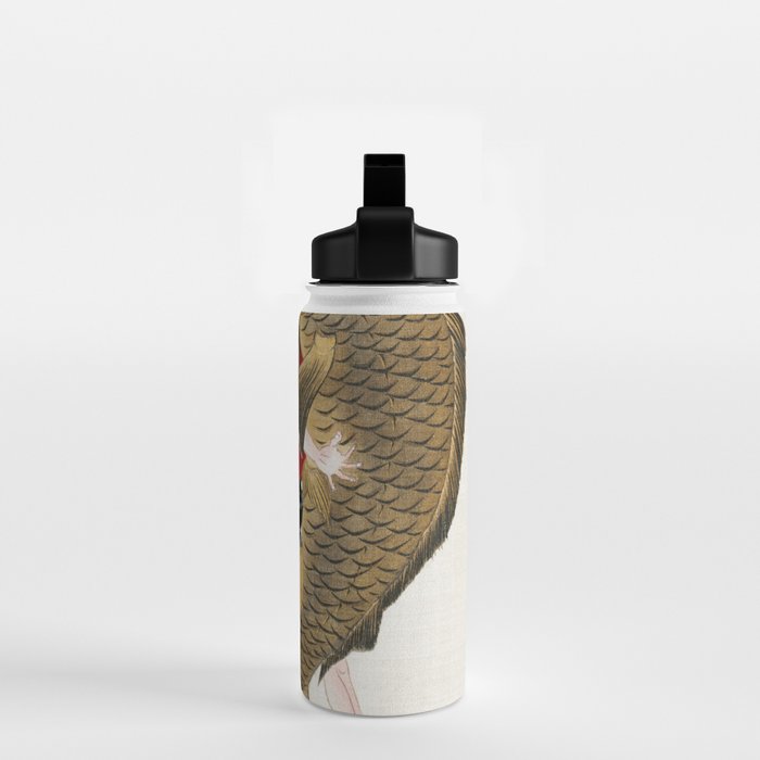 Man And Fish Japanese Woodblock Print Water Bottle Gallery Image 2