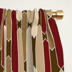 Modern Tabs in Brown, Burgundy and Tan Window Curtain Gallery Image 2